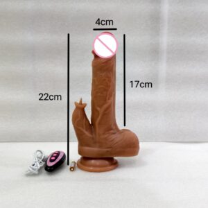 [D010-1] Dildo Elektrik Maju Mundur+Getar+Heating With Remote Control